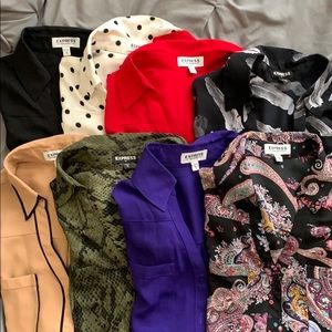 8 Express “Portofino” dress shirts/blouses size M